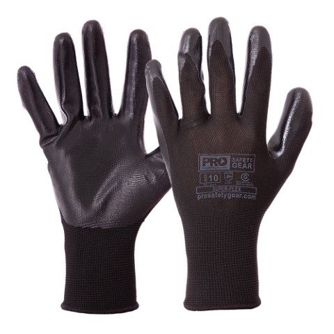 PROCHOICE PROSENSE NITRILE DIP GLOVE ON 13G POLYESTER LINER SIZE 11